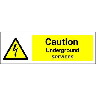 Picture of "Caution- Underground Services" Sign 
