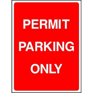 Picture of "Permit Parking Only" Sign 