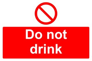 Picture of Prohibition Do Not Drink Sign
