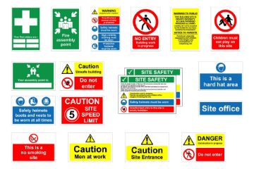 Construction safety signs pack, Health and safety signs pack