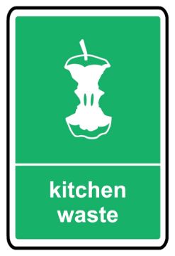 Kitchen Waste Sign, KPCM Health and Safety Signs