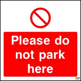 Picture of 15cmx15cm Do Not Park Here (Self Adhesive Sticker Label Sign)