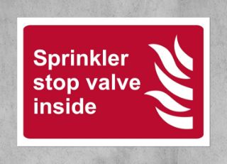 Picture of Sprinkler Stop Valve Inside - Self Adhesive Sticker (200mm x 150mm)
