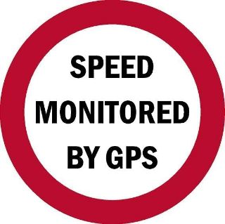Picture of Speed monitored by GPS Vehicle sign - Self adhesive sticker (200mm x 200mm)