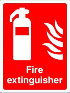 Picture of Fire extinguisher Safety sign - 1.2mm Rigid plastic 200mm x 150mm