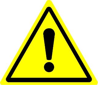 Picture of ISO Safety Sign - International Hazard Warning Symbol - Self Adhesive Sticker 100mm x 100mm