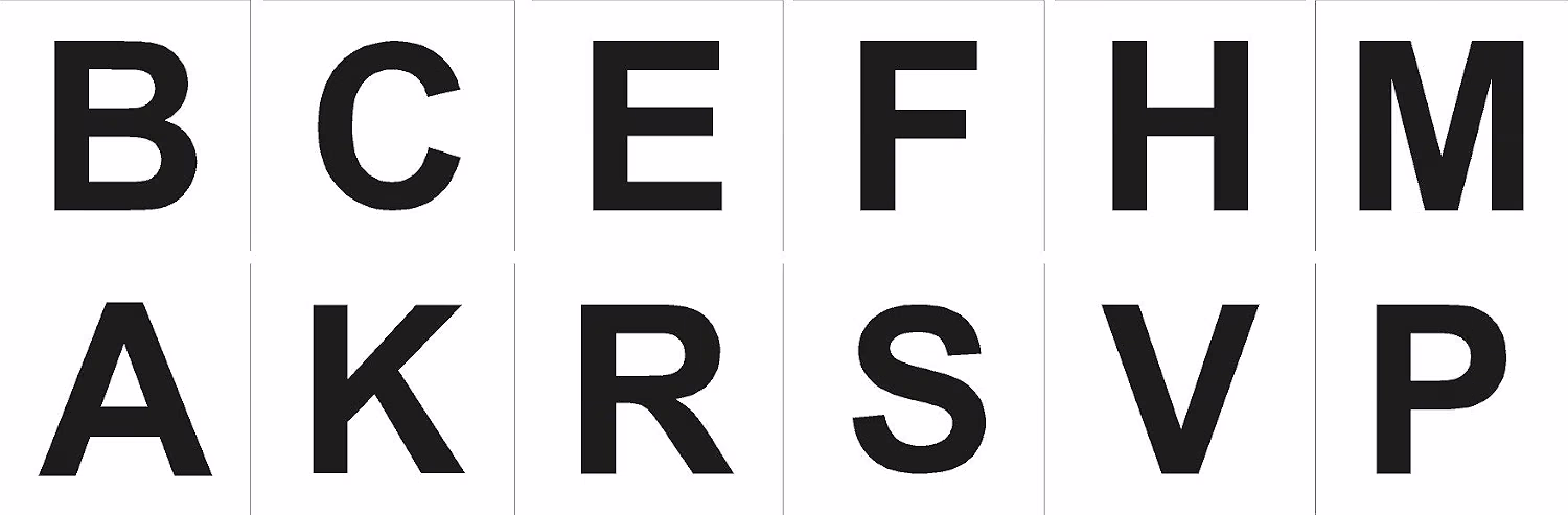 Picture of Full set of arena dressage markers - (12 signs A, B, C, E, F, H, K, M, R, S, V & P) 3mm Aluminium sign 200mm x 200mm